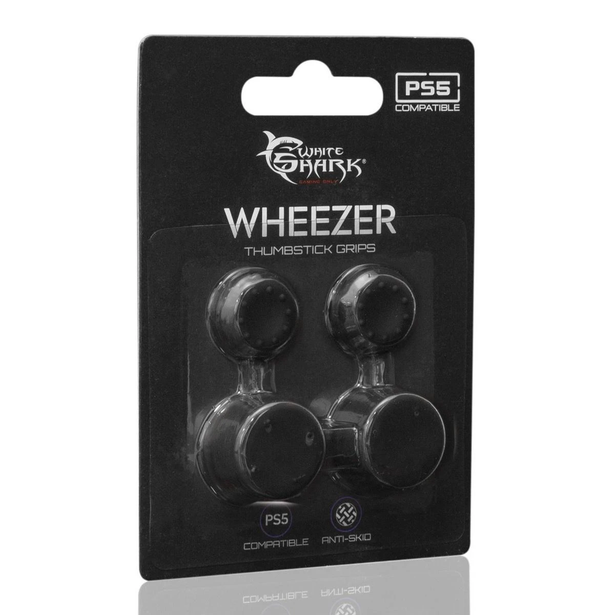 White Shark Wheezer Black, PS5 sillicone thumb grips