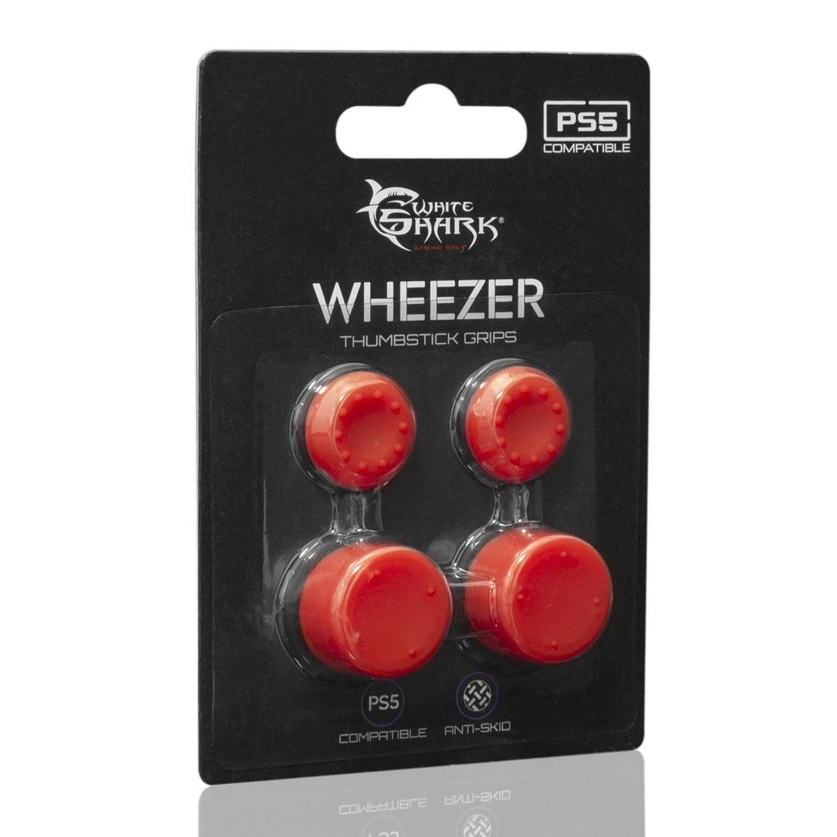 White Shark Wheezer Red, PS5 sillicone thumb grips