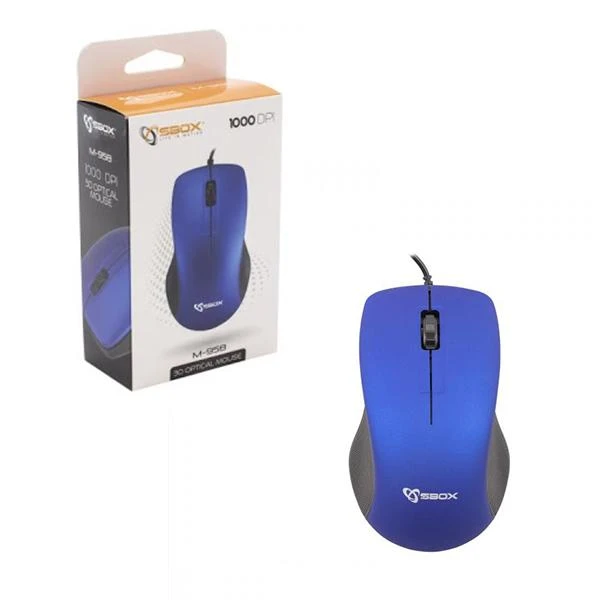 Sbox Technology SBOX Optinė pelė 1000dpi, 3D, Mėlyna (M-958BL)