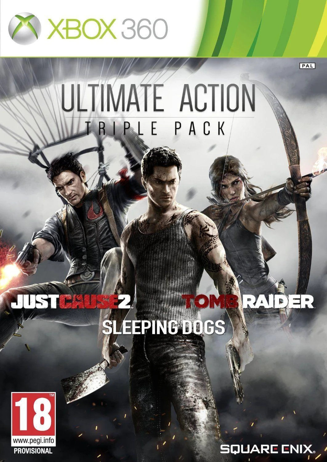 „Just Cause 2“, „Sleeping Dogs“ ir „Tomb Raider“ rinkinys – „XBOX 360“