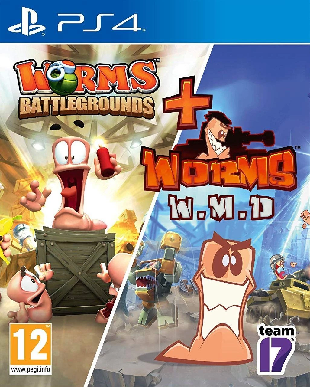 „Worms Battlegrounds“ + „Worms WMD“ dvigubas paketas – „PlayStation 4“