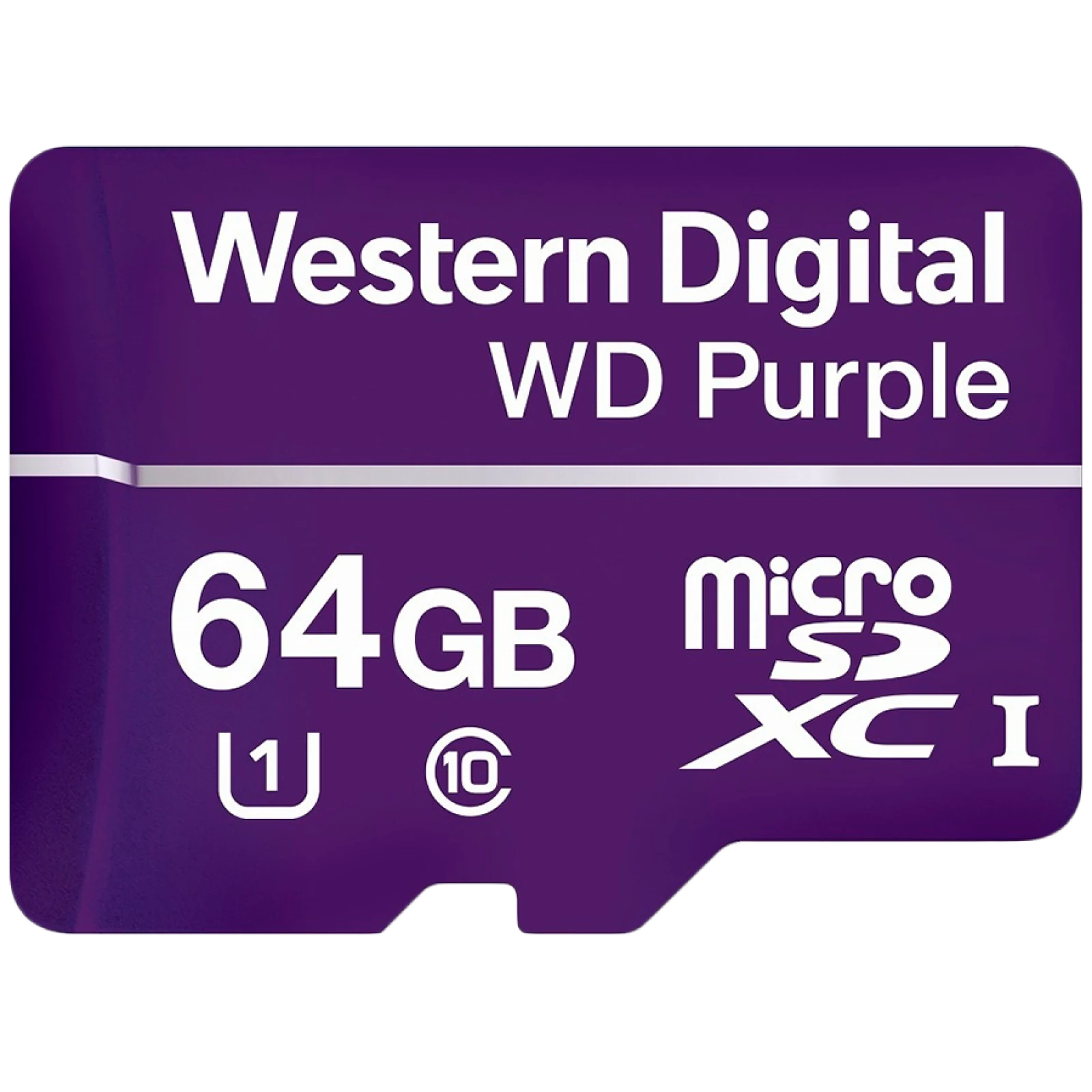 Atminties kortelė Western Digital WD Violetinė 64GB Surveillance Micro SD XC Class - 10 UHS 1