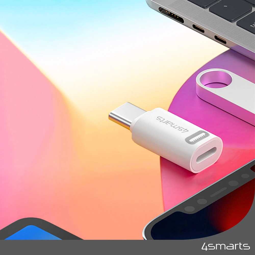 4smarts „Lightning“ į USB-C PD 27 W adapterių rinkinys, 2 vnt., be OTG ir audio funkcijos