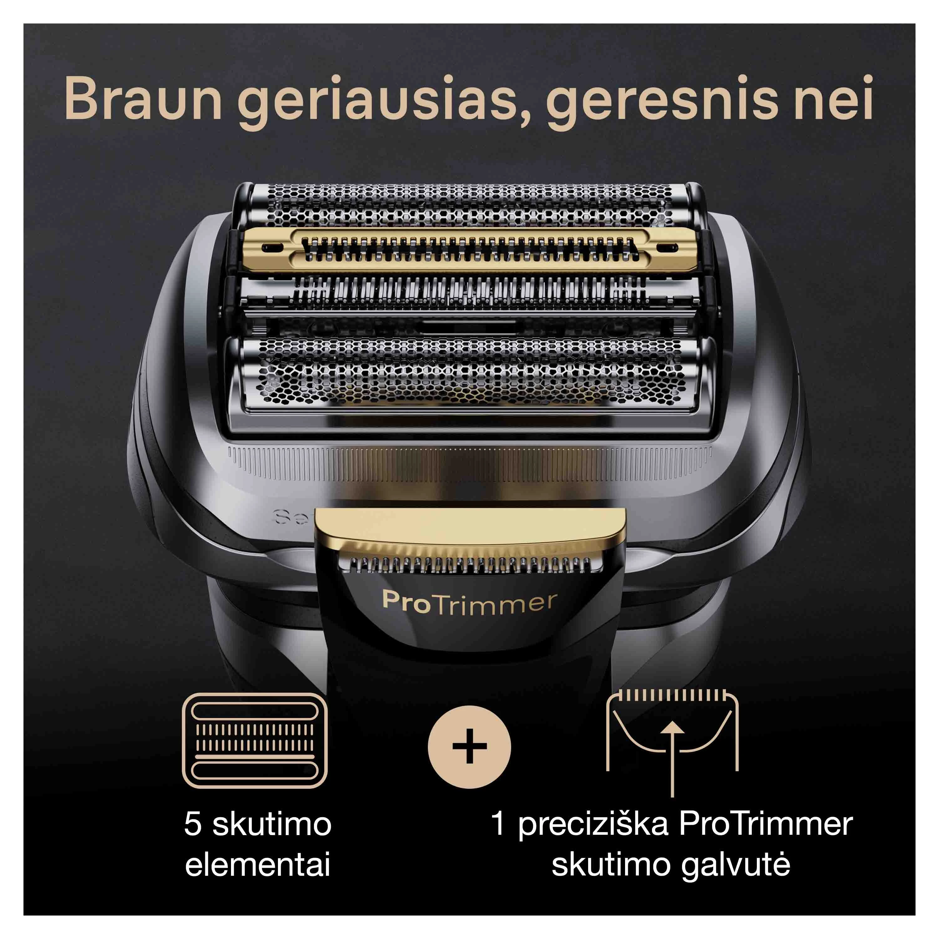 Barzdaskutė BRAUN Series 9 Pro+ 9525S aprašymas - Prekės nuotrauka