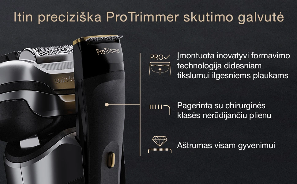 Barzdaskutė BRAUN Series 9 Pro+ 9525S aprašymas - Prekės nuotrauka