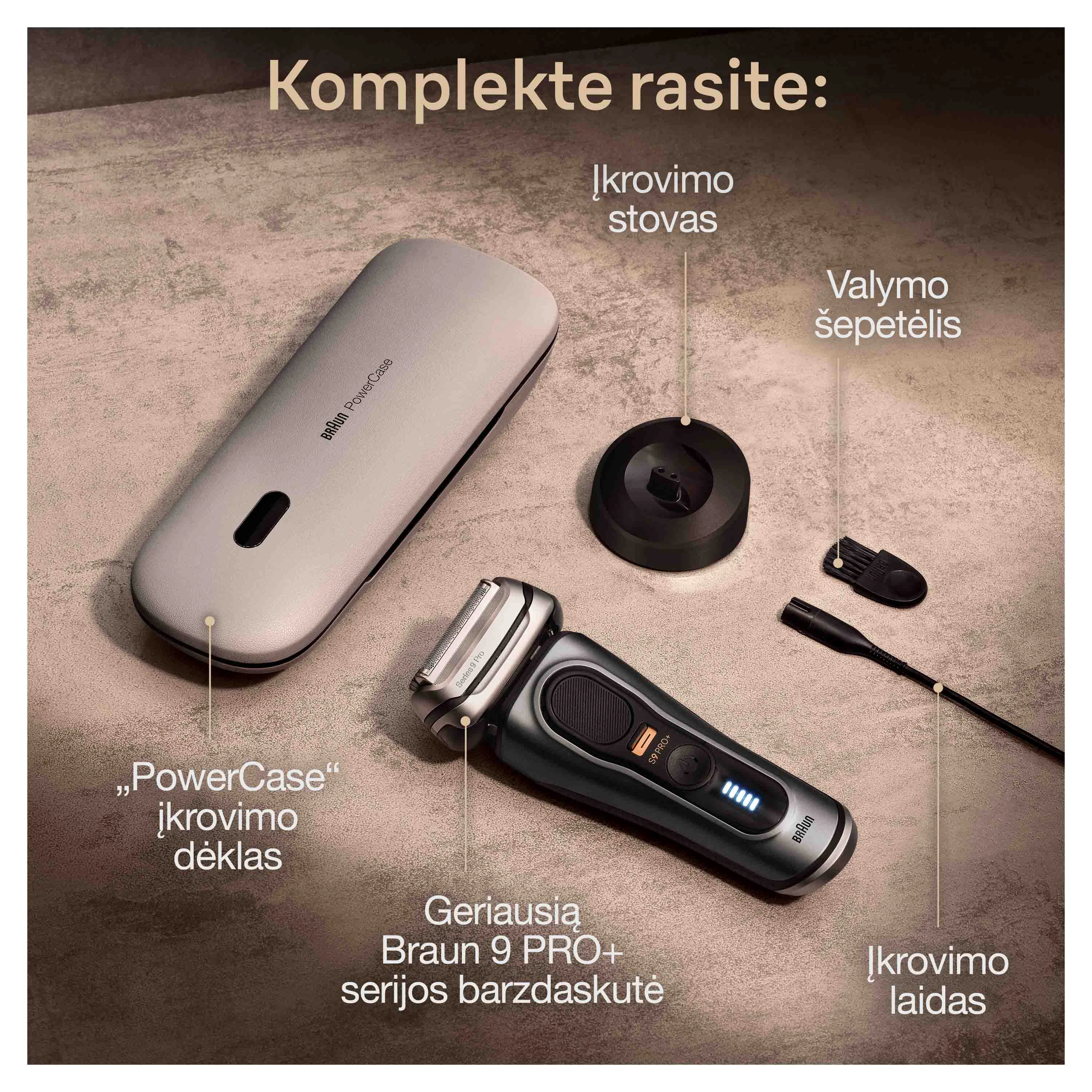 Barzdaskutė BRAUN Series 9 Pro+ 9525S aprašymas - Prekės nuotrauka