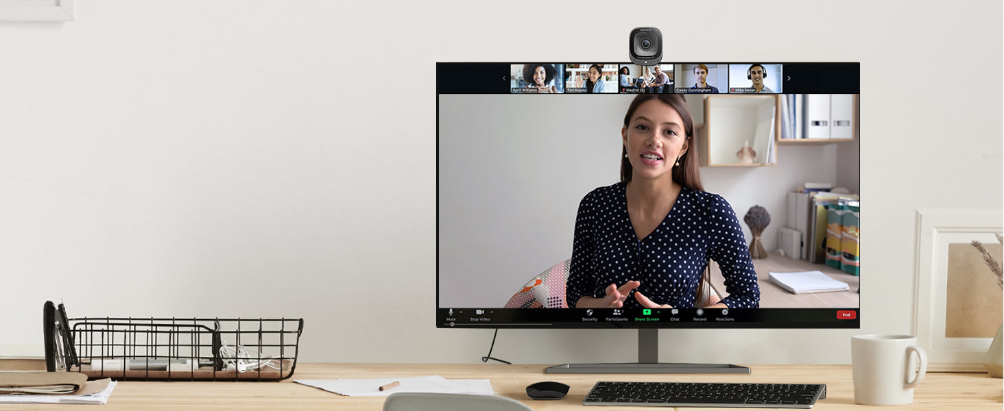 Internetinė kamera Anker PowerConf C200 Webcam, 2K raiška, juodos spalvos aprašymas - Prekės nuotrauka