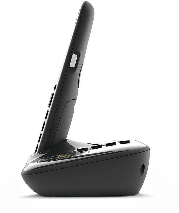 Stacionarus belaidis telefonas Gigaset E720 A, su atsakikliu, juodas