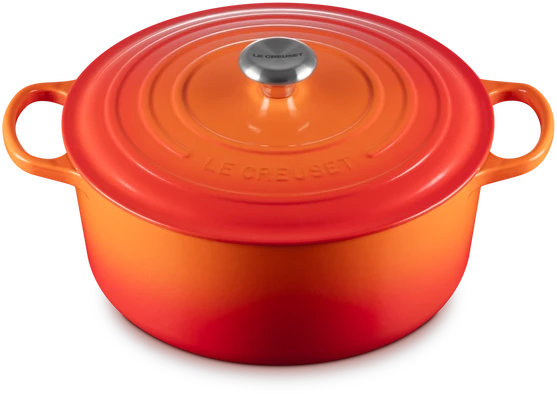 Le Creuset Signature Casserole apvalus puodas, 26 cm | spalva: oranžinė