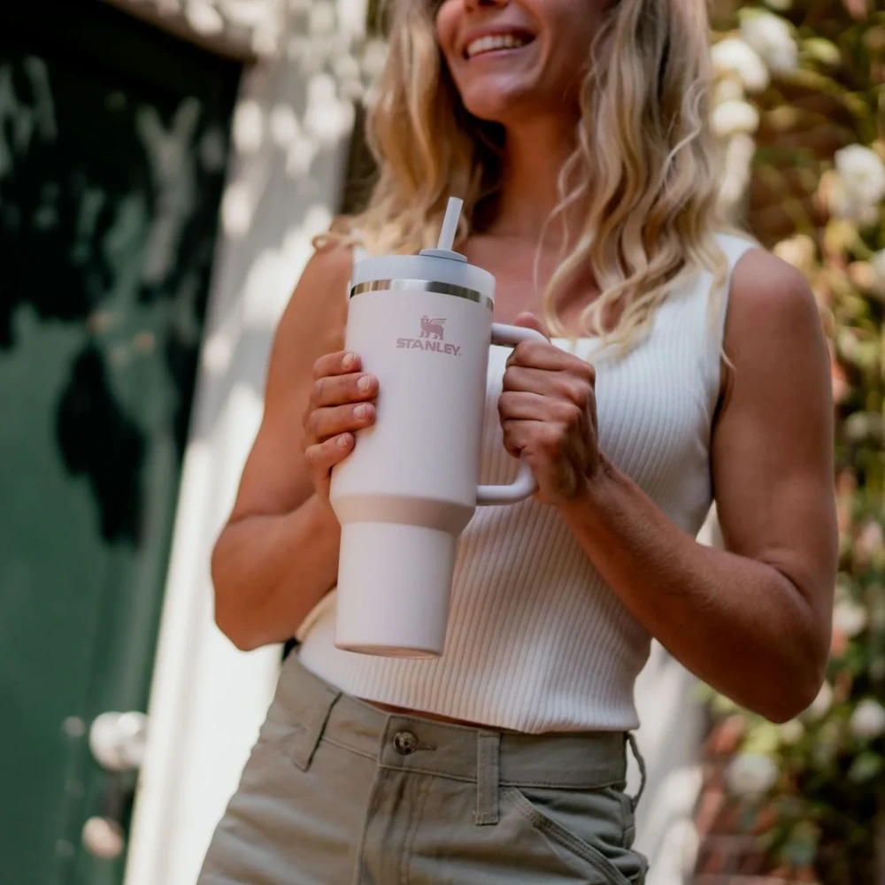 Gertuvė Stanley Quencher H2.O FlowState Tumbler 1.2L - rožinio kvarco spalvos aprašymas - Prekės nuotrauka