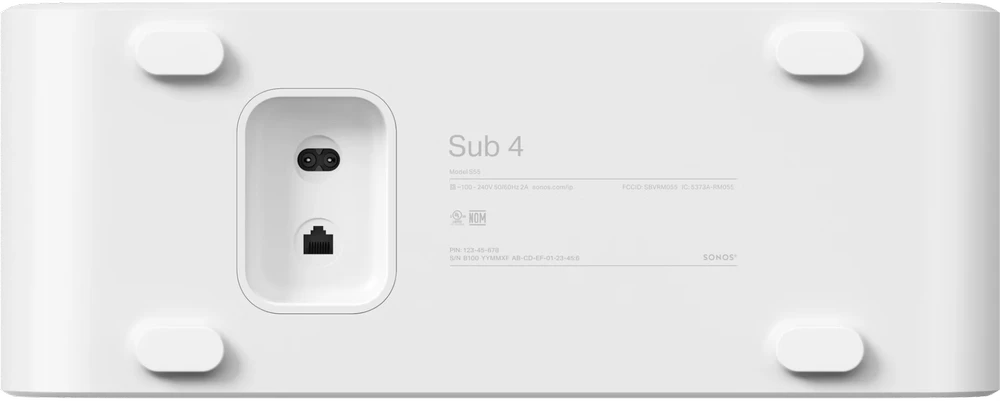 Žemų dažnių garsiakalbis Sonos Sub 4, Baltos spalvos