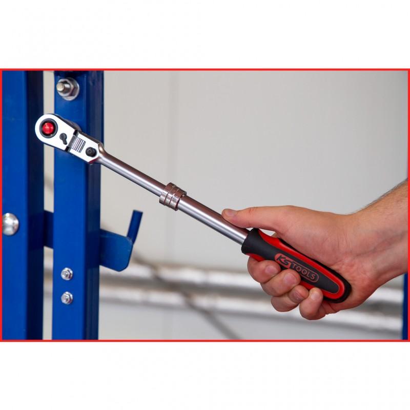 1/2" teleskopinė terkšlė KS TOOLS SlimPOWER