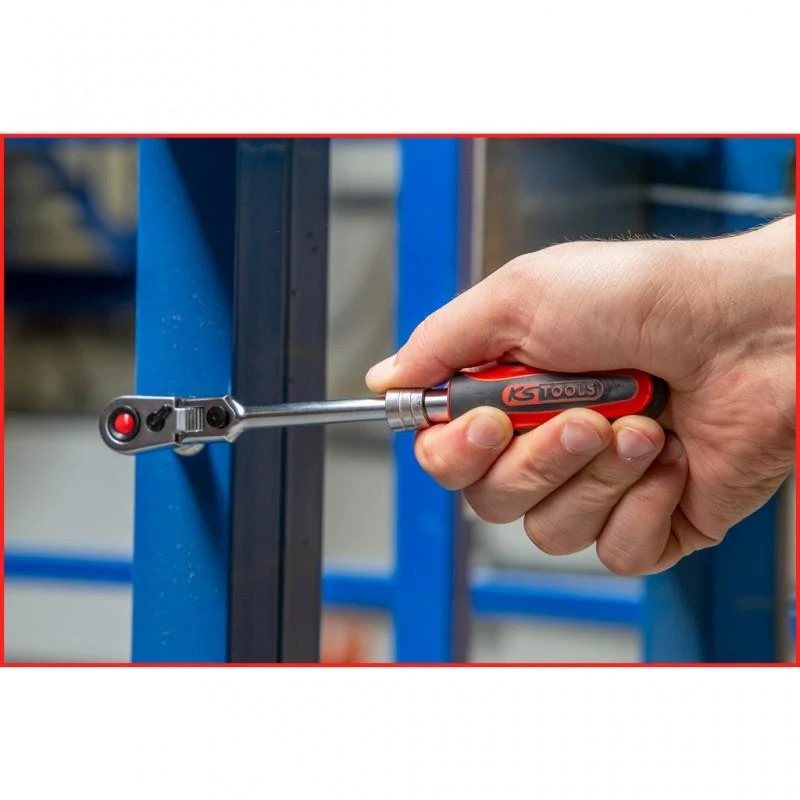 1/4" teleskopinė terkšlė KS TOOLS SlimPOWER