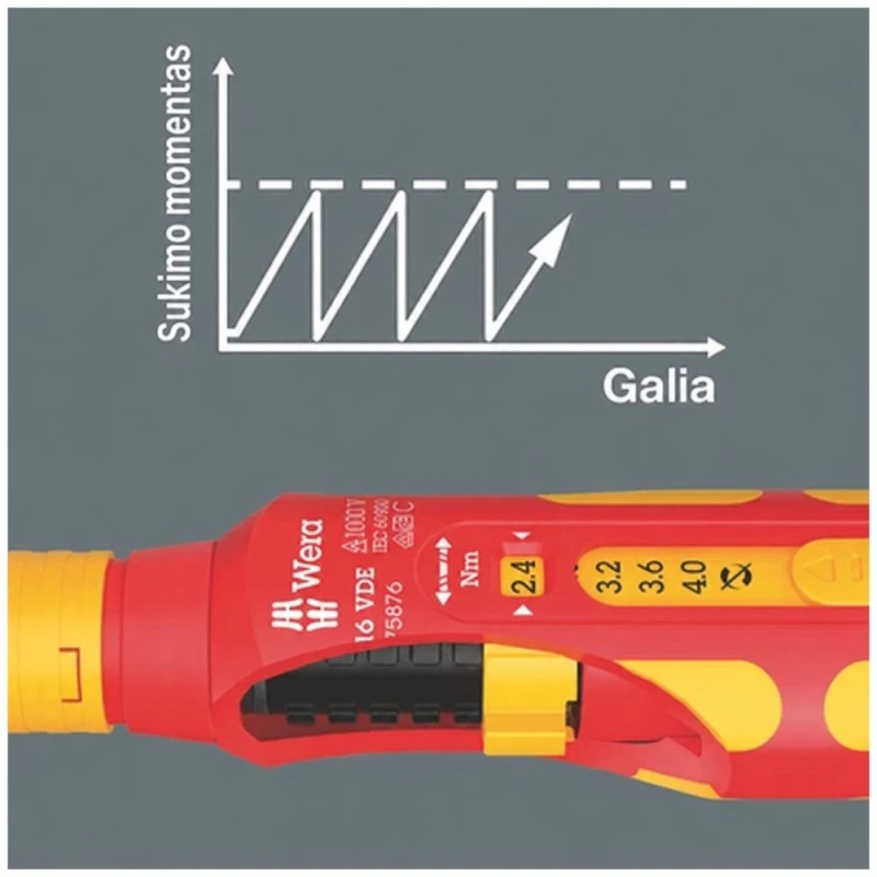 11 dalių atsuktuvų rinkinys elektrikams WERA Safe-Torque Speed Basic 1