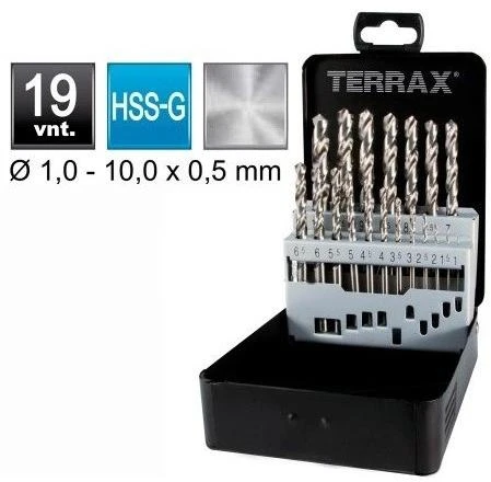 Grąžtas 19 dalių grąžtų rinkinys RUKO Terrax HSS