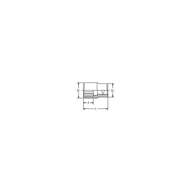 1" Dvylikakampė galvutė KOKEN 80 mm