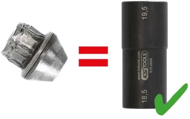 2 dalių smūginių galvų rinkinys KS TOOLS 1/2"