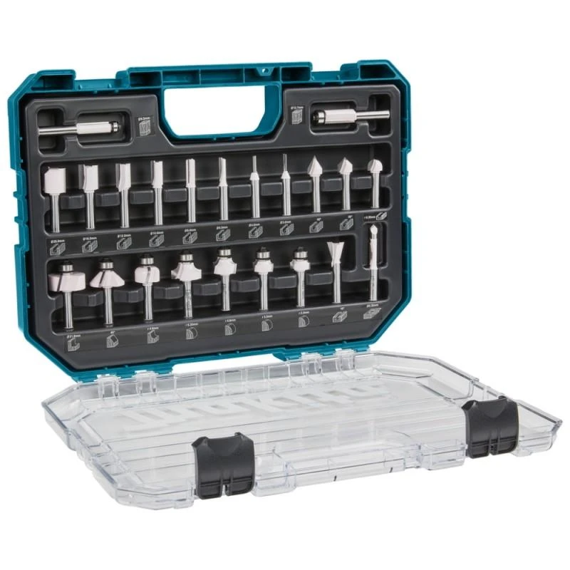 Makita 22 vnt. frezų rinkinys, įvairios paskirties D-74778