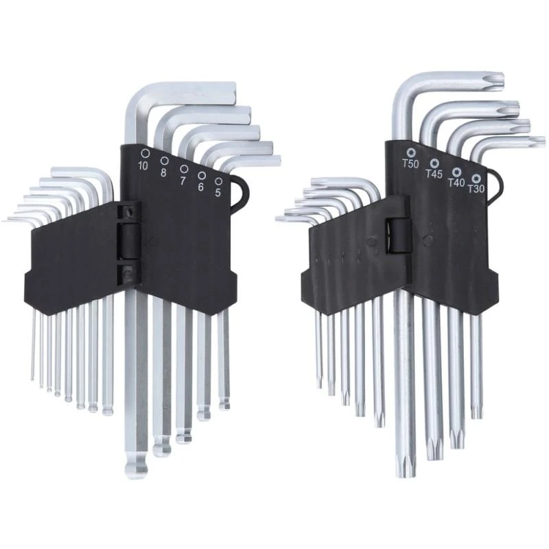 L-raktų šešiakampių ir Torx komplektas, 22 vnt., KS Tools