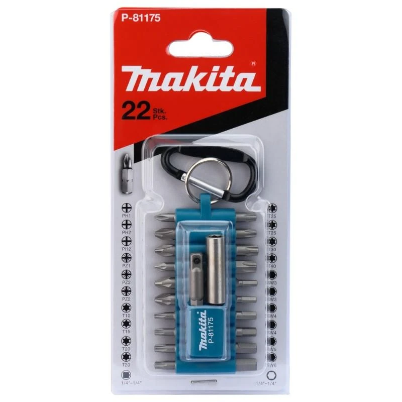 Makita Sukimo antgalių komplektas 22 vnt. P-81175