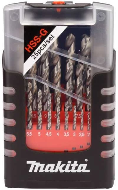Grąžtas Makita Grąžtų komplektas 25 vnt. (1-13mm) metalui HSS-G D-50457