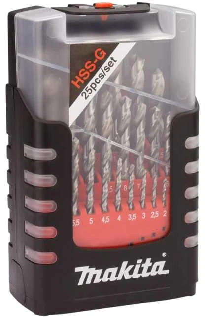 Grąžtas Makita Grąžtų komplektas 25 vnt. (1-13mm) metalui HSS-G D-50457