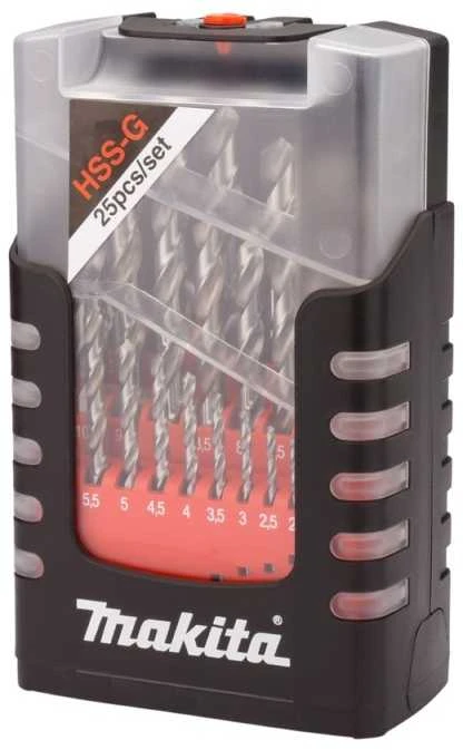 Grąžtas Makita Grąžtų komplektas 25 vnt. (1-13mm) metalui HSS-G D-50457