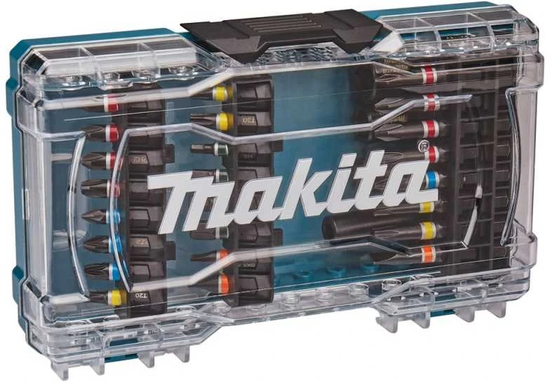 Grąžtas Makita 28 vnt. antgalių rinkiniai vitrininėje dėžėje E-07048