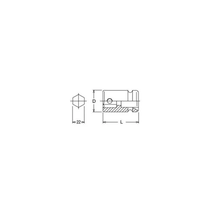 3/4" 22 mm antgalių laikiklis KOKEN