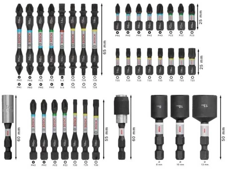 Bosch 36 dalių antgalių kompl. PRO Impact