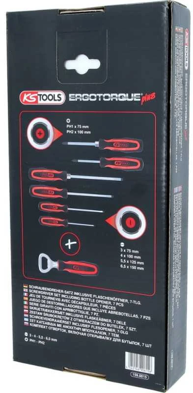 KSTOOLS 6 dalių atsuktuvų rinkinys KS TOOLS su priedu