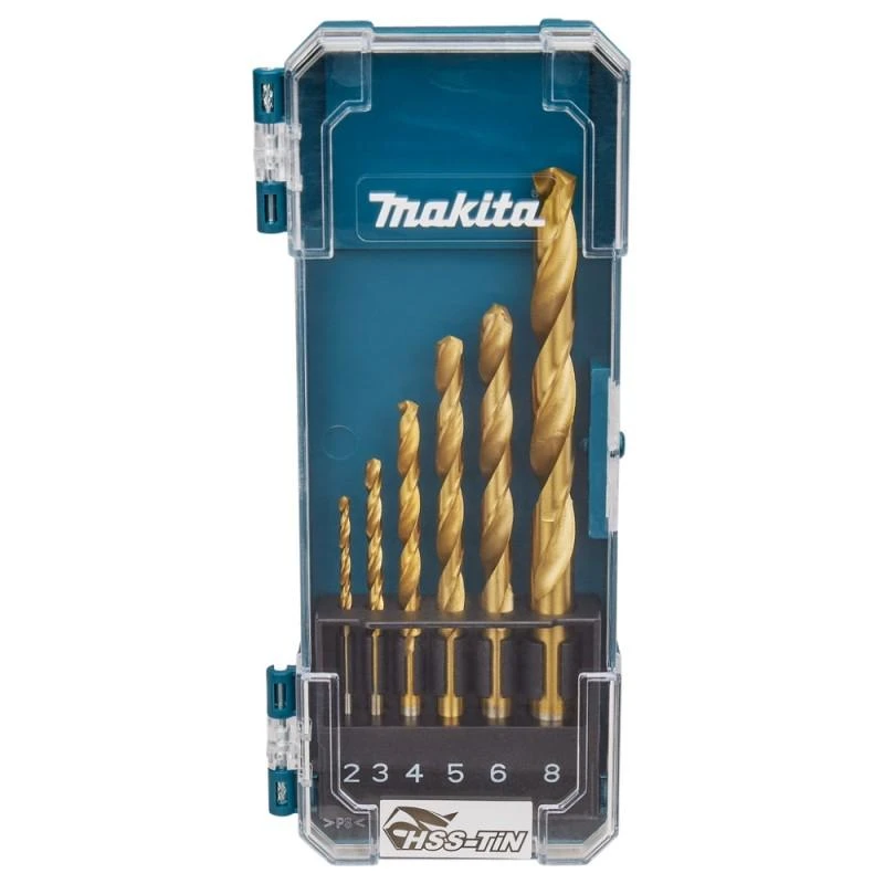Grąžtas Makita HSS-TiN metalo grąžų rinkinys iš 6 vnt. D-72833