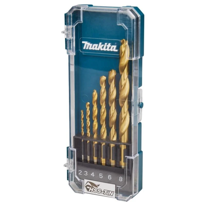 Grąžtas Makita HSS-TiN metalo grąžų rinkinys iš 6 vnt. D-72833