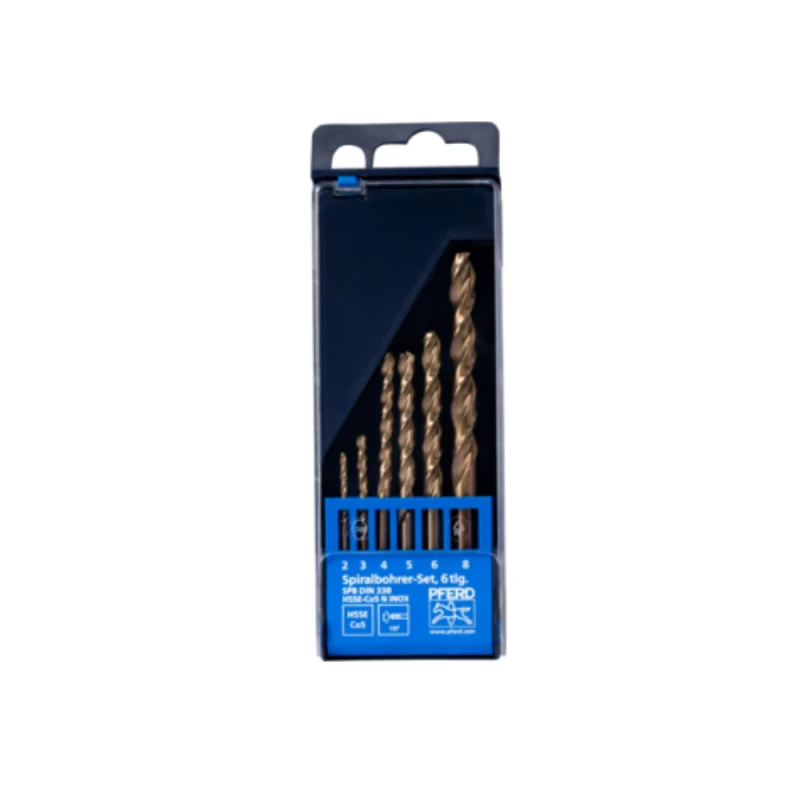 Grąžtas 6 dalių metalo grąžtų rinkinys PFERD DIN338 HSSG N Inox 6TLG