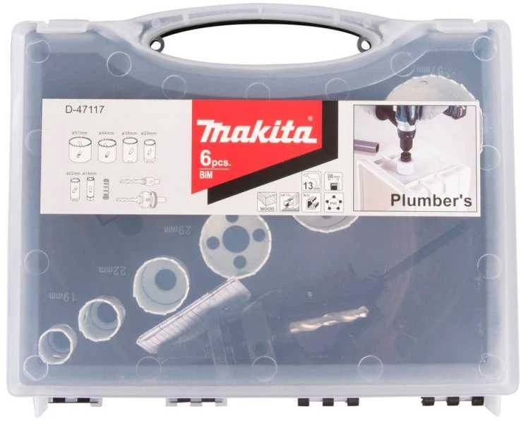 Makita HSS Bi-Metal gręžimo karūnų komplektas 6-dydžiai D-47117