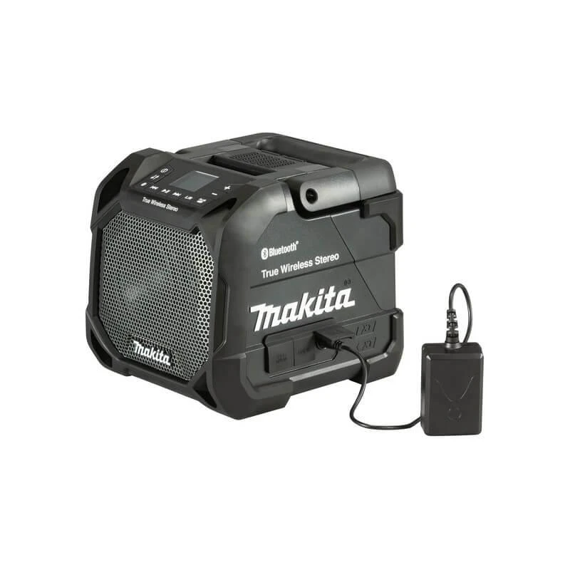 Makita DMR203B Darbinis akumuliatorinis „bluetooth“ grotuvas 12V MAX- 18V, LCD, Juodas, True wireless stereo