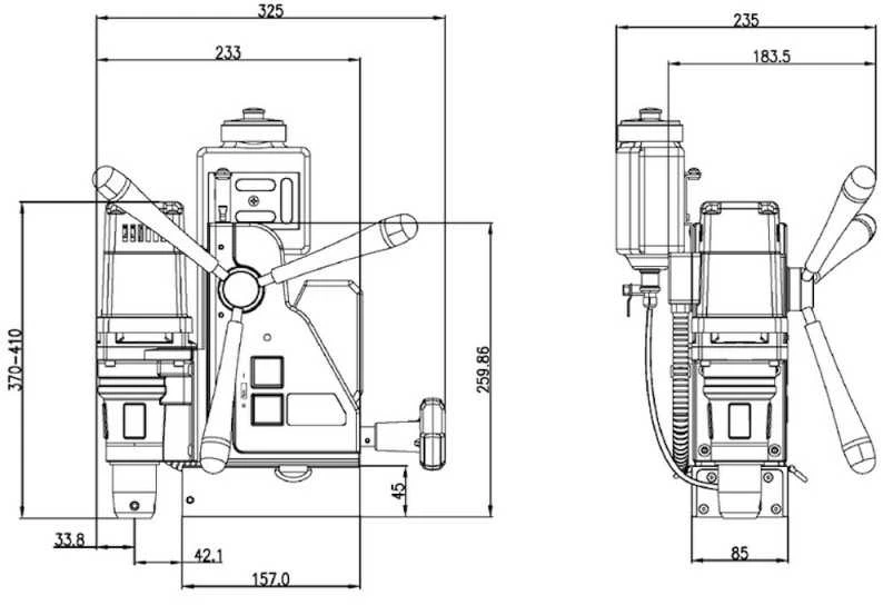 Akumuliatorinė magnetinė gręžimo mašina RUKO EBM.36/P-18V