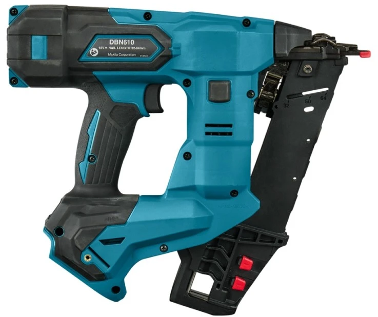 Makita DBN610ZJ Akumuliatorinis smeigiakalis 18V, 16Ga (1,6mm), 32-64mm, 20°, be akumuliatorių ir kroviklio! MAKPAC