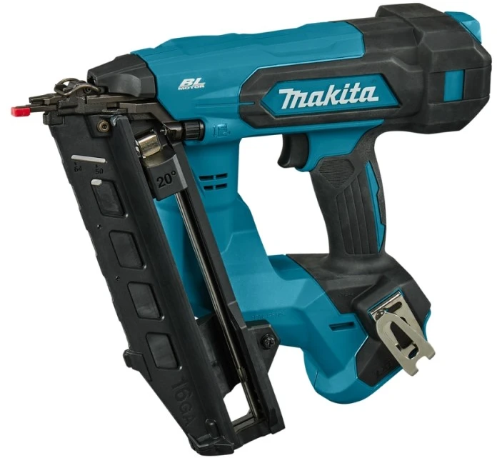Makita DBN610ZJ Akumuliatorinis smeigiakalis 18V, 16Ga (1,6mm), 32-64mm, 20°, be akumuliatorių ir kroviklio! MAKPAC