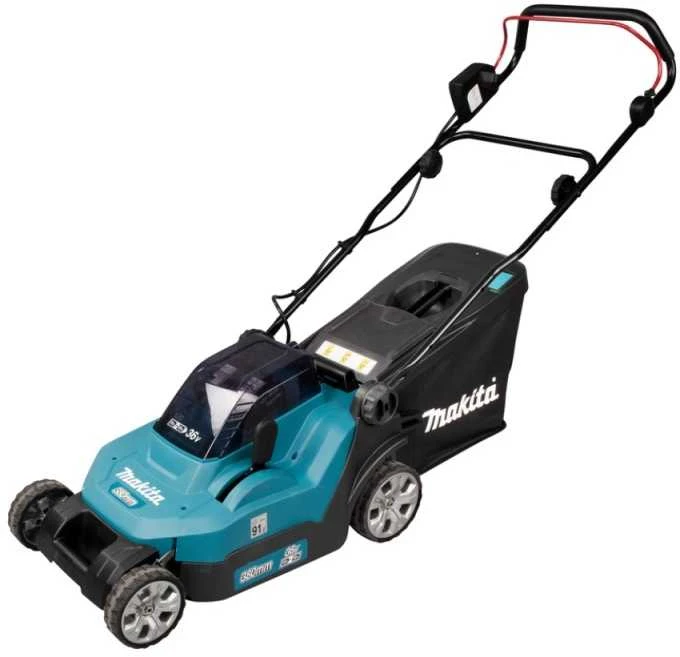 Makita akumuliatorinė vejapjovė DLM382PT2 2x18V 38cm 2x5.0Ah