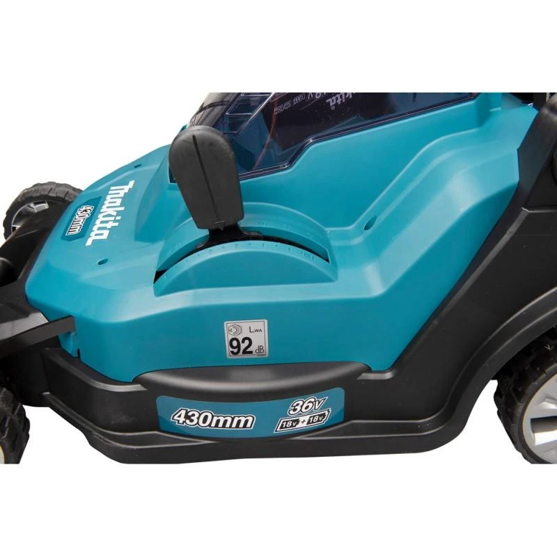 Makita Akumuliatorinė vejapjovė DLM432CT2 2x18V 2x5,0Ah 43cm