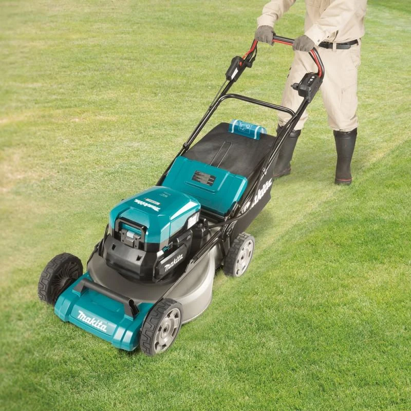 Makita LM001CZ akumuliatorinė vejapjovė 36V-40Vmax, 53 cm, BL variklis, savaeigė, 4 viename (pjovimas / surinkimas / mulčiavimas / šoninis išmetimas), plieno korpusas, be akumuliatorinio ir krovinio