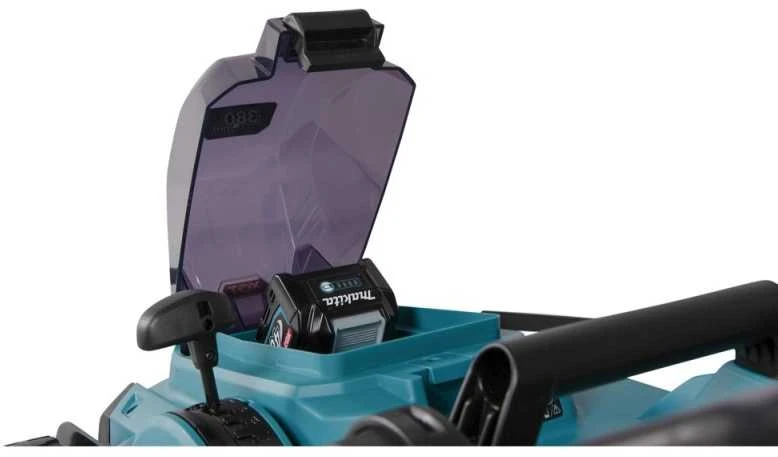 Makita LM003GM103 akumuliatorinė vejapjovė 40Vmax, XGT, 38cm, 1X4,0Ah ličio jonų akumuliatorius DC40RC, 3 viename (pjovimas / surinkimas / mulčiavimas), plastikinis korpusas