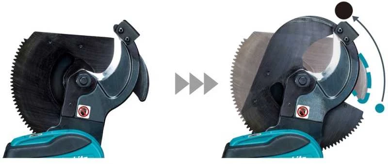 Makita DTC101ZK Akumuliatorinis LXT® kabelių karpytuvas 18V, 50mm, Atviro ašmenų tipo