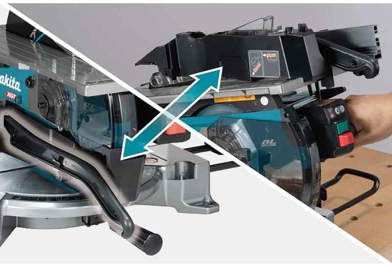 Akumuliatorinės kombinuotos pjovimo staklės MAKITA LH001GZ 40V Max XGT