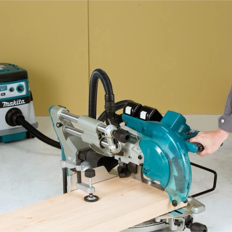 Makita DLS111ZU Akumuliatorinis pjovimo staklės 2x18 V, 260 mm, 91x310, AWS (su AWS lustu), DXT, ADT, bešepetėlinis variklis, Be akumuliatorių ir kroviklio!