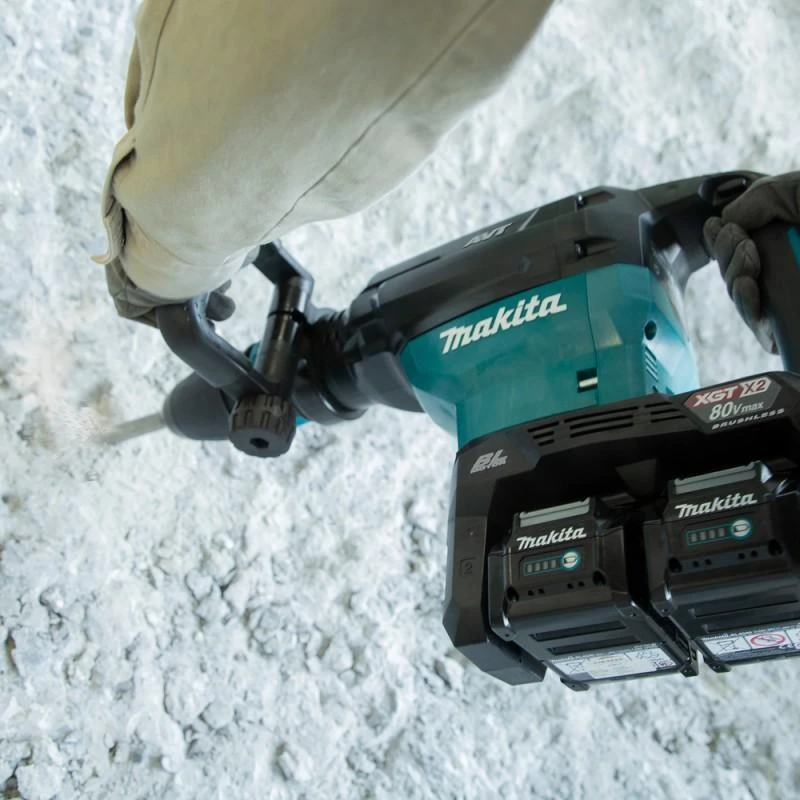Makita HM002GZ03 Atskėlimo plaktukas XGT, 40V MAX x2 (80V MAX), 20,9 J, SDS-MAX, 12 kg, bešepetėlinis variklis, AWS (be AWS lusto), AVT, XPT, "Z" versija - komplektuojamas be akumuliatoriaus ir kroviklio