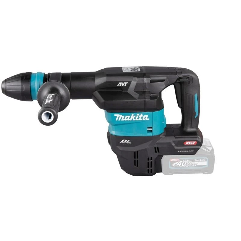 Makita HM001GZ02 Atskėlimo plaktukas XGT, 9,4 J, SDS-MAX, 6,3kg, bešepetėlinis variklis, AWS (su AWS lustu), AVT, XPT, "Z" versija - komplektuojamas be akumuliatoriaus ir kroviklio