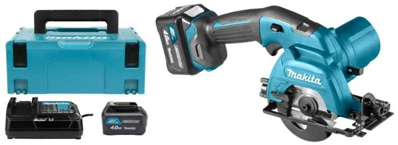 Makita HS301DSMJ Akumuliatorinis diskinis pjūklas, 12V MAX, 2x 4,0 Ah, 25,5 mm, ø85mm, MAKPACK
