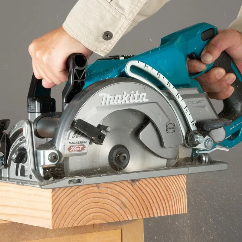 Makita RS001GZ Rankinis diskinis pjūklas, XGT, ø185x30mm, 65mm, AWS, bešepetėlinis variklis, "Z" versija - komplektuojamas be akumuliatoriaus ir kroviklio